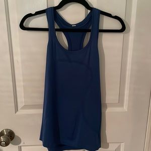 Blue Lululemon razor back swiftly tank top